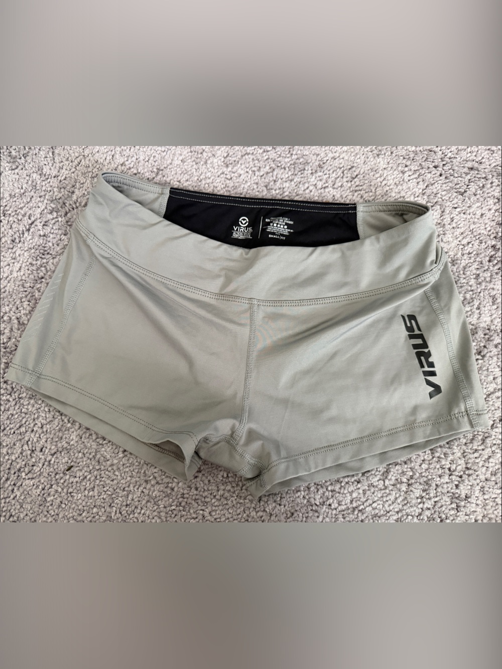 Virus Light Gray Athletic Compression Shorts
